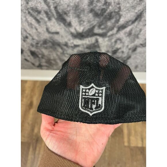 New Era 39Thirty Las Vegas Raiders Fitted Hat M/L Black Gray Embroidered NWT - Picture 5 of 8
